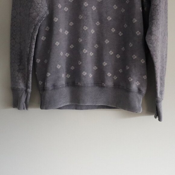 Aerie Women's XS Blue Floral Oversized Crewneck Stretch Pullover Raglan Sweater - Picture 9 of 13